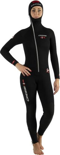 Cressi Diver Lady - Traje de Buceo, Color Negro/Rojo, Talla XS (1)