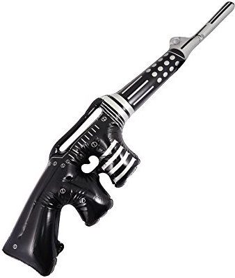 HENBRANDT 90CM LARGE INFLATABLE MACHINE GUN WITH SLING BLOW UP PARTY CHILDRENS KIDS TOY