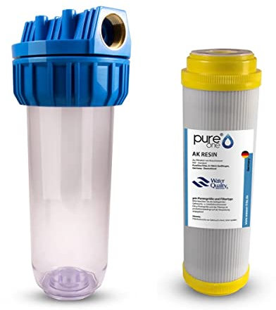 BWF ORIGINAL Eisenfilter ION-MANGAN mit 10 Zoll Wasserfiltergehäuse mit 1 Anschluss für Eisen Wasserfilter Enteisenung Mangan Chlorid Sulfit Oxid