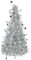 Unique 63518 Lametta Weihnachtsbaum-Mittelstück – 26 cm | Silber | 1 Stück Tafelaufsatz, Papier