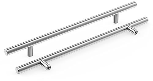 Meisax 10 Stück Möbelgriffe 224mm Lochabstand Schrankgriffe Edelstahl Küchengriffe Silber Griffe für Küchenschränke Schubladengriffe
