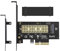 Adaptateur M.2 NVME vers PCIe 3.0 x4 avec dissipateur thermique en aluminium
