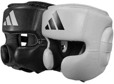 adidas Head Guard Speed Sparring Boxing Training Kopfschutz, Schwarz, L