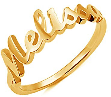 MissChic Namensring, Personalisierte Ring mit Name, Geschenk für Freuen, Herren, Freundin, Mutter, Schwester