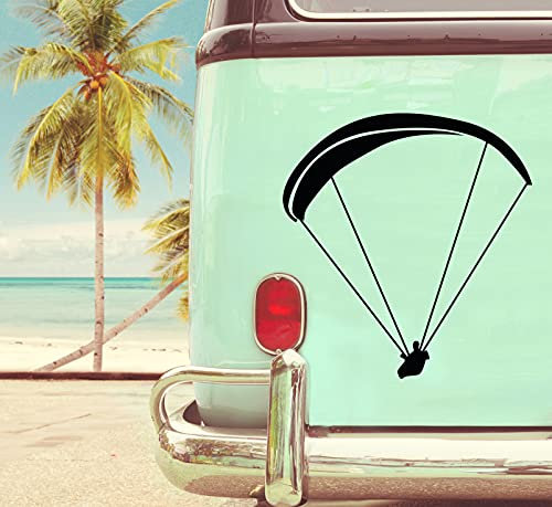 Paraglider Aufkleber Sticker Decal Vinyl für Camper, Wohnmobil, Wohnwagen, Auto, Motorrad, Koffer, Fahrrad, Notebook und mehr