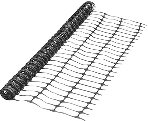 vidaXL Absperrzaun, Begrenzungszaun für Baustellen Bauernhöfe Farmen, Elastischer Gartenzaun, Warnzaun Schutzzaun Warnnetz Bauzaun, Schwarz