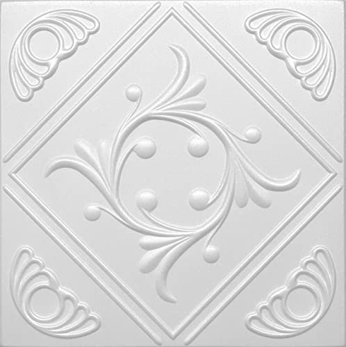 10m² - 40 Stück 3D Paneelen aus Polystyrol, 50x50cm Deckenpaneele, Wandpaneele, Dekoren, Decken - Wandverkleidung, 2-3mm dick Reines Styropor XPS 08107