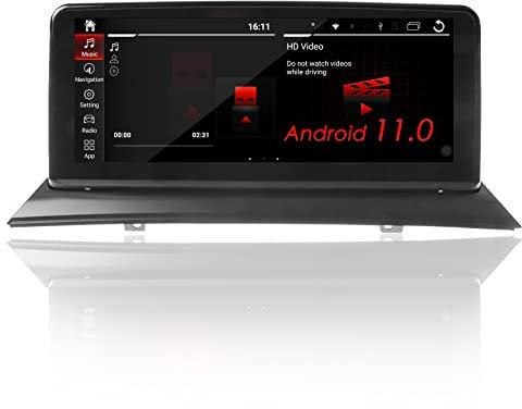 MOOKAKA Android 11 Autoradio GPS Navigation für BMW X3 X4 2007-2010 Multimedia Player Stereo Unterstützung Wireless Carplay 10.25 Zoll Kopfeinheit IPS Touchscreen 1080P (8+64GB, CCC)