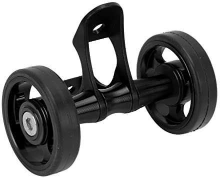 Fahrradschutzblech Easywheel Ersatz, Doppelrad Schutzblechrollen für Brompton Faltrad(Schwarz)