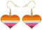 Sun Set Pride Heart Shape Dangle Ohrringe Gay & Lesbian LGBT Pride Geschenke Rainbow Schmuck
