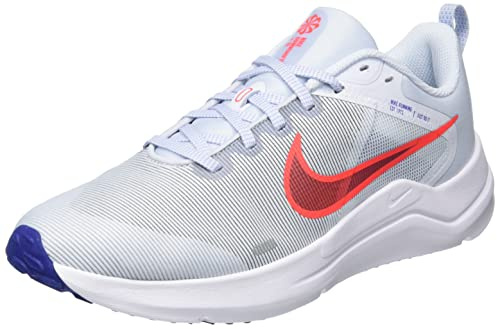 Nike Herren Downshifter 12 Sneaker, Football Grey Bright Crimson Concord, 45.5 EU