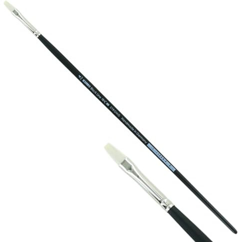 KUM 5121711 - Acryl- und Ölpinsel Black Line, Flach, Größe 4, für Künstler, Künstlerpinsel, Künstlerbedarf