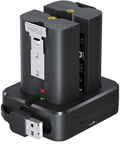 Loqdivr 2 Battery and Charger Station for Video Doorbell 2/3/4, Video Doorbell 3 Plus, Stick Up Cam and Spotlight Cam (3.65V 6040mAh)