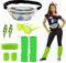 CHMMY 80er Jahre Accessoires Outfit Damen, 80er Jahre Kleidung Damen Set mit Bauchtasche, Stirnband, Beinwärmer, Armbänder, Brille und Ohrring für Karneval Neon 80 Jahre Party Outfit Damen Grün