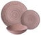 MAURY'S PRINCESS SERVIZIO DI PIATTI IN CERAMICA DA 18 PEZZI CON DECORO ANTICATO (Rosa)
