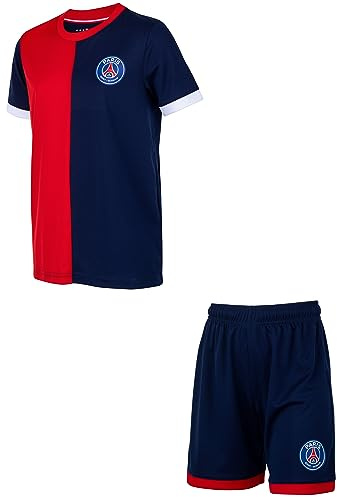 PARIS SAINT GERMAIN Offizielles PSG Home Trikot Set für Kinder - 2023/2024-6 Jahre bis 14 Jahre Trikot - Fussball Shirt und Shorts
