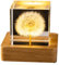 USMEI 3D Blumen Kristallkugel Lampe, Pusteblume im Glas, 6cm Glaskugel mit Licht, Glaskugel-Nachtlampe mit Holzsocke, Geschenke für Frauen, Kinder, Mädchen, Valentinstagsgeschenk