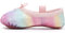 Mädchen Ballettschuhe Ballettschläppchen Glitter Ballett Tanzschuhe Leder Tanz Hausschuhe Volle Sohle Ballett Tanz Flats für Kinder Kleinkind für Tanz Performance Gymnastik Regenbogen 29