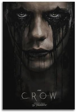 szzmyo Filmposter The Crow, dekoratives Gemälde, modernes ästhetisches Leinwandposter, Schlafzimmer-Kunst, Wohnzimmerdekoration, Poster, 30 x 45 cm, ungerahmter Stil