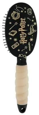 Harry Potter - Brosse à Cheveux Démêlante - Brosse Ergonomique - Manche Gel en Silicone - Tous Types de Cheveux - Accessoire Officiel de l'École de Poudlard - Magie