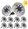 BIAOQINBO Luci Solari Giardino Esterno, Lampade Solare da Giardinoes Esterno, Faretti LED Solari Luci Terra Giardinos per Vialetto Scala Paesaggio Strade (Bianco, 10 Pezzi)