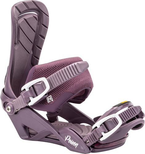 Nitro Poison '24 All Mountin Freeride Bindung Snowboardbindung Fixation Snowboard pour Femmes, Violet Profond, S/M