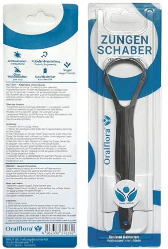 Zungenschaber aus 100% chirurgischem Edelstahl, Zungenreiniger für Erwachsene und Kinder, professionelle Reduzierung von Mundgeruch, Metallzungenschaber, verbessert Ihre Mundhygiene