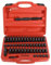 FreeTec 52 TLG. Radlager Montagescheiben Radialdichtringen Buchsen Schalen Gummis Abzieher Druckstück Press Werkzeug Treibsatz 18–65 mm (Rot)