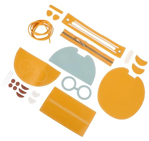 HONMEET 1 Satz Strickset für Pu Ledertaschen in Bärenform, Gelb