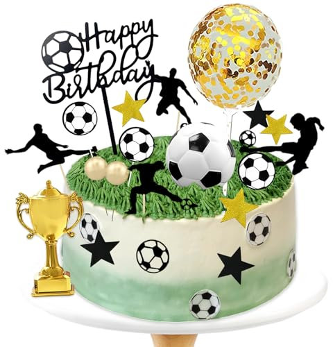 28 Stück Tortendeko Fussball Fußball Spieler Torte Dekorationen Fussball Geburtstag Deko Personalisierte Kinder Fußball Fussball Deko Sport Thema Geburtstag Party Suppplies