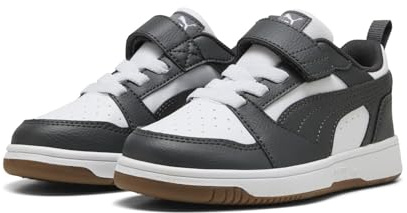 PUMA Rebound V6 LO AC+ PS Sneaker, White-Dusky Gray-Gum, 21 EU