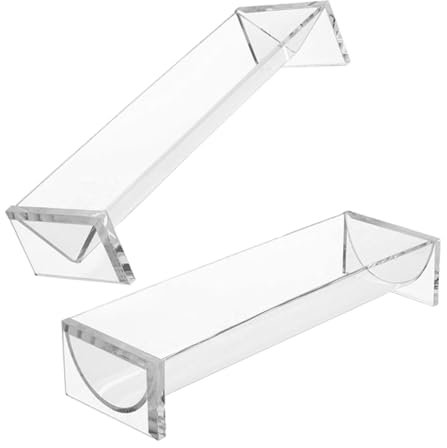 OFFSCH 2pezzi Per Biscotti Acrilico Trasparente Vassoio Espositore Per Dolci e Dessert Per Feste e Matrimoni Design e Compatto