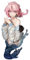 Ciyoulio Anime Figuren Arknights Blue Poison Anime Büste Statue Deko, Niedliche Anime Mädchen Figur Desktop Anime Skulptur Geschenk/Sammlungen 17 cm