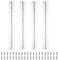 PATIKIL 10x1.2 Inch Piano Hinge,4 Pcs 304 Stainless Steel Continuous Hinge with Holes for Piano Gate Door Wooden Storage Box Cabinet Boat,Silver