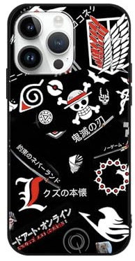 Schutzhülle für Apple iPhone 13/iPhone 14 Hülle 6.1 Zoll, Cartoon Anime One Piece Naruto mit Muster Designs Manga Mädchen Junge Case Schutz Handyhülle Stoßfest TPU Weich Ultra Dünn Cover