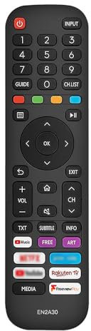 New EN2A30 Remote Control for Hisense LED VIDAA Smart TV - No Setup Needed