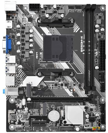 Heilanole Placa Base B550M-K para CPU Socket AM4 2xDDR4 6xUSB2.0 6xUSB3.0 SATA3.0 RTL8111H Placa Base para Computadora de Escritorio ATX