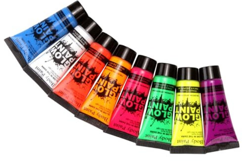DEARMAMY 8piezas Crema De Pintura Fluorescente Para Maquillaje Pintura Facial La Oscuridad Para Fiestas y