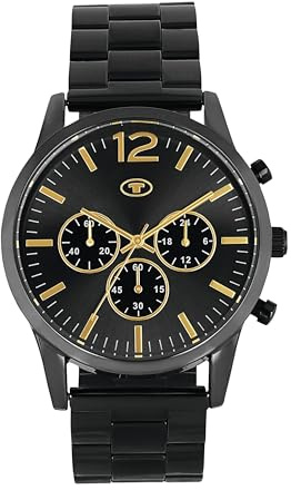 TOM TAILOR - Herren Quarz Armbanduhr - Alloy Gehäuse - Edelstahl Armband - Wasserdicht 3 Bar