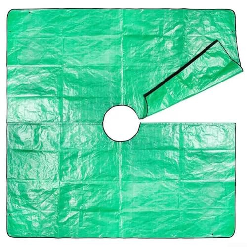 For Leaf Collection Tarp for Garden Pruning, Polyethylene Landscape Trimming Mat with Corner Snaps, Lightweight Fallen Leaves Collector and Shrub Cleanup Sheet for Yard(2 * 2m/30cm)