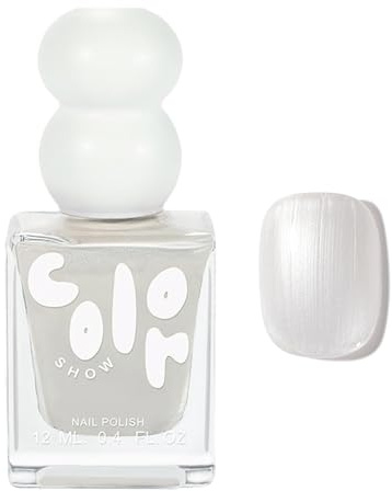 Nail Varnish - Pearl White Shimmer Nail Polish - Quick Dry & Long Lasting - Chip Resistant Nail Polish for Women DIY - No Need Cure DIY Home Manicure (Pearl White)