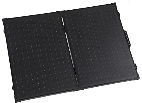 Ausla Kit de Panneau Solaire Mono Pliable de Panneau Solaire Portable, Conversion à 21%, Cadre en Aluminium IP65, Support Réglable pour Camping, Camping-car, Balcon, Jardin, Bateau, Centrale (80W)