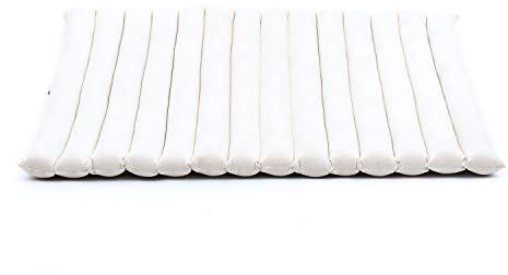 Leewadee Zabuton Rollbare Meditations-Matte Tragbare Sitzmatte Ökologisches Naturprodukt, Kapok, 70 x 70 cm, Natur