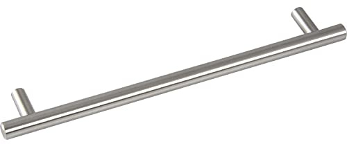 Grimme Basic Schrankgriff Enija Möbelgriff (Barell) ø 12 mm, Breite 200 mm Stangengriff Edelstahl gebürstet
