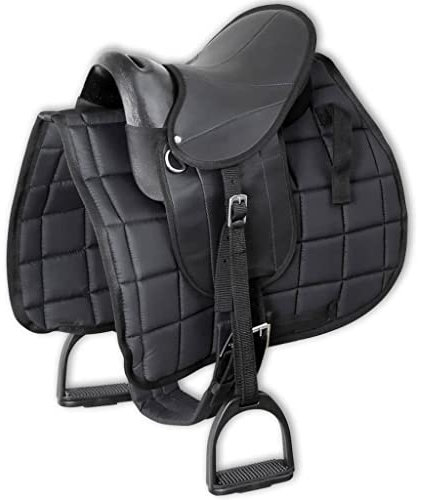 vidaXL Pony Reitsattel 10 Ponysattel Satteldecke Steigbügelhalter Sattelgurt