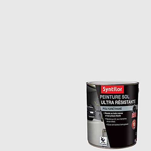 Syntilor - Peinture Sol Ultra Résistante Pierre Blanche Satiné 2,5L