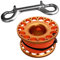 Sharplace Tauchen Reel, Aluminium Finger Spool Reel Scuba Diving Spool Reel 30 m Tauchspule mit Karabinerhaken Karabiner Fingerhaspel Spule zum Tauchen Schnprcheln Unterwasser Wassersport, Orange