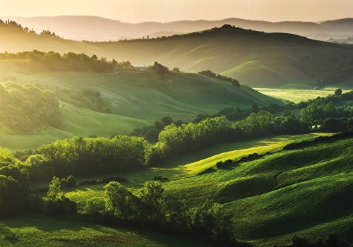 PICSonPAPER Poster Toskana, 100 cm breit x 70 cm hoch, Dekoration, Kunstdruck, Wandbild, Fineartprint, Natur, Berge, Landschaft, Sommer, Entspannung, Premium Qualität