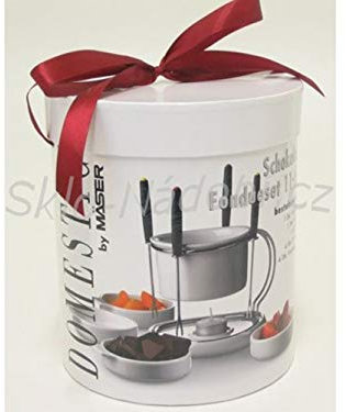 Domestic by Mäser, Schokolade-Fondueset 11-teilig, in der Farbe Weiß