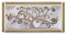 ARTEMA Quadro Ariel Ecopelle Beige Albero della Vita 24 Canvas+Glitter Oro 132x62cm
